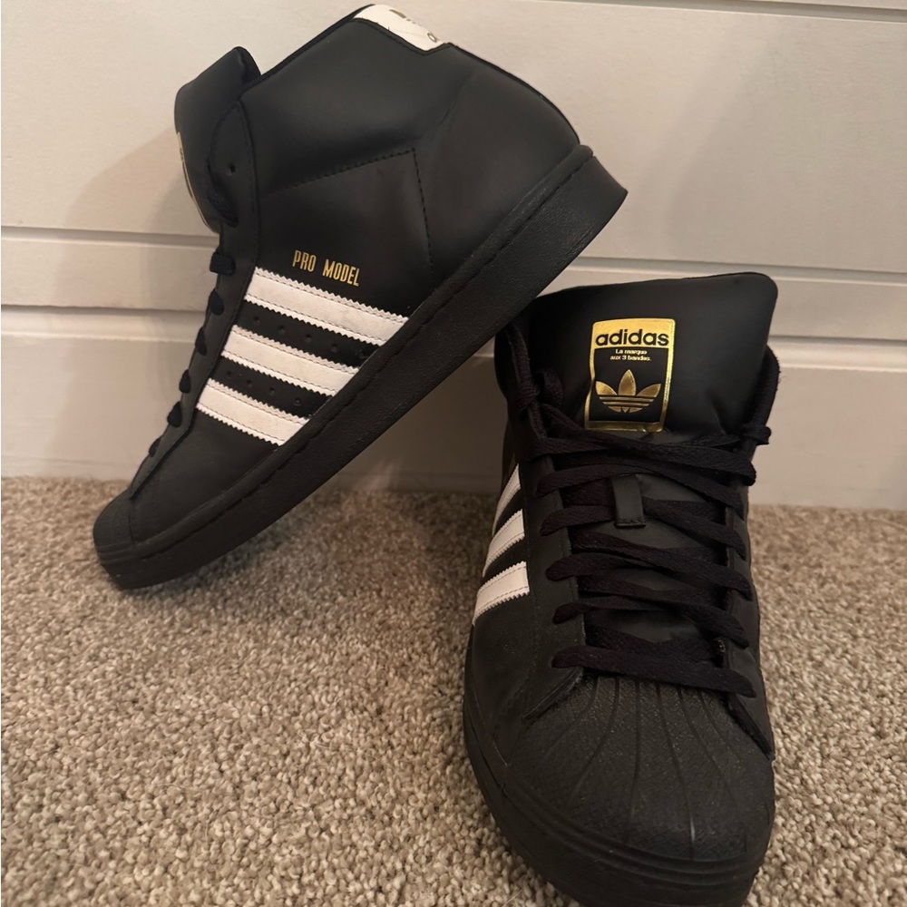 Adidas Pro Model High-Top in Black and White